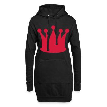 krone - Hoodie-Kleid - Schwarz - Vorne