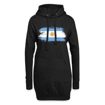 Argentine drapeau / cadeau Amérique du Sud Cordoba - Sweat-shirt à capuche long Femme - noir - Devant
