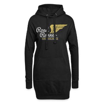 Photo de motard - Sweat-shirt à capuche long Femme - noir - Devant