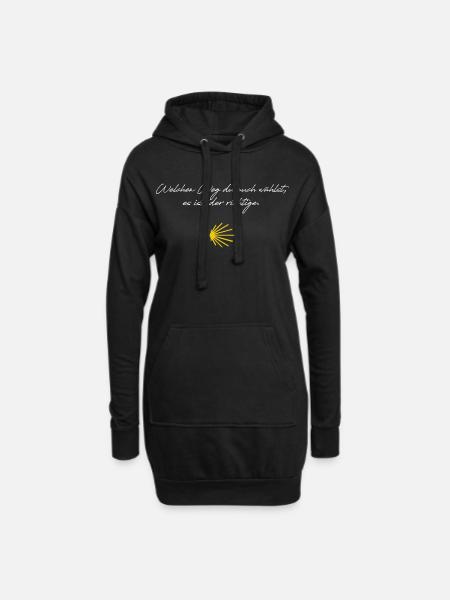 Der Weg - Jakobsweg Camino - Hoodie-Kleid - Schwarz