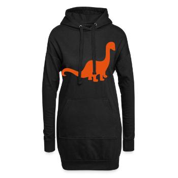 dino - Hoodie-Kleid - Schwarz - Vorne