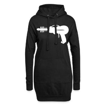 à faisceau - Pistolet laser - Laser - Sweat-shirt à capuche long Femme - noir - Devant