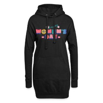internationaler Frauentag - Hoodie-Kleid - Schwarz - Vorne