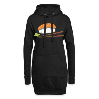 Sushi - Hoodie-Kleid - Schwarz - Vorne