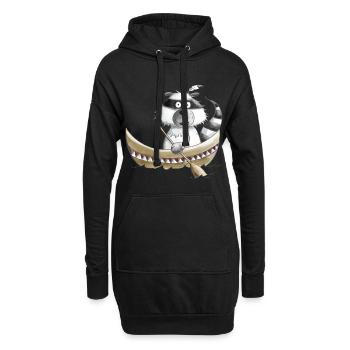 Raton Laveur En Canoë I Kayak I Paddle Enfants Cadeau - Sweat-shirt à capuche long Femme - noir - Devant