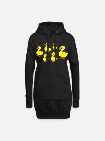 enten - Hoodie-Kleid - Schwarz