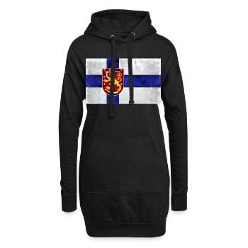 Drapeau de la Finlande Lion - Sweat-shirt à capuche long Femme - noir - Devant