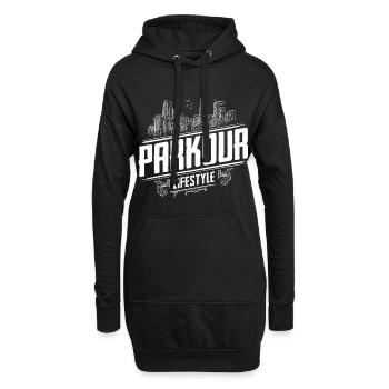 Parkour Lifestyle - Parkour Passion - Freerunning - Hoodie-Kleid - Schwarz - Vorne