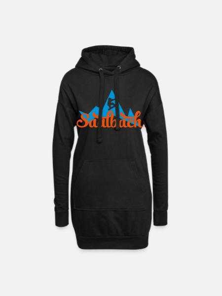 saalbach - Hoodie-Kleid - Schwarz