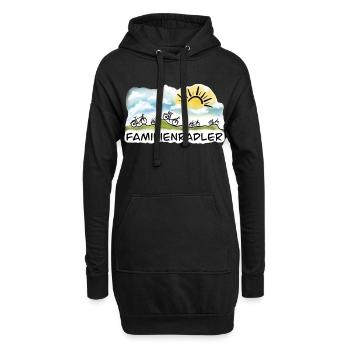Familienradler Sonnenaufgang Design - Hoodie-Kleid - Schwarz - Vorne