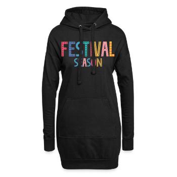 Festival - Hoodie-Kleid - Schwarz - Vorne