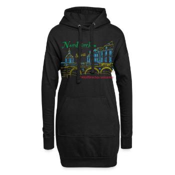Nordkirchen Schloss, Westfälisches Versailles - Hoodie-Kleid - Schwarz - Vorne