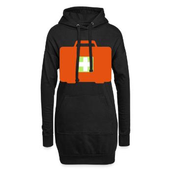 Erste Hilfe Koffer - Hoodie-Kleid - Schwarz - Vorne