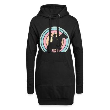 Cowboy - Western - Hoodie-Kleid - Schwarz - Vorne