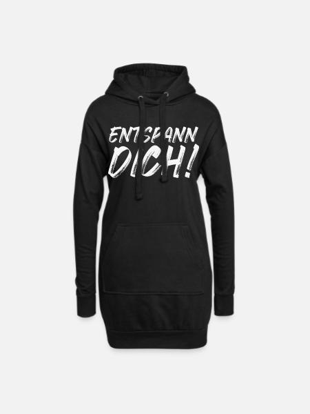 Entspann Dich! - Hoodie-Kleid - Schwarz