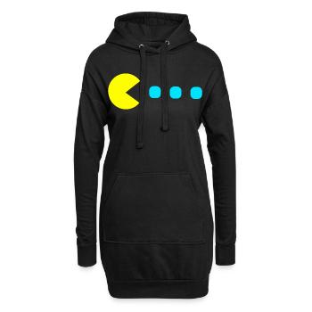 Retro Game - Hoodie-Kleid - Schwarz - Vorne