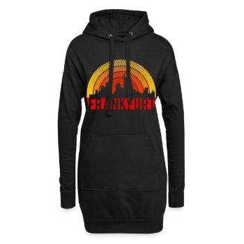 Skyline Francfort - Sweat-shirt à capuche long Femme - noir - Devant