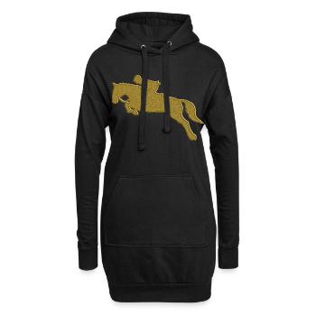 Gold Reiten - Hoodie-Kleid - Schwarz - Vorne