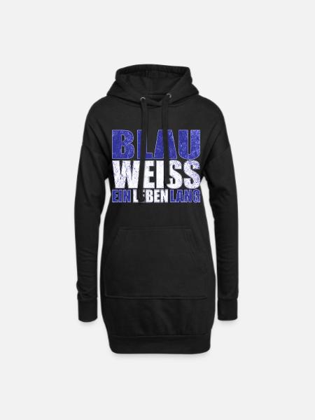 Blau Weiss ein Leben Lang - Hoodie-Kleid - Schwarz