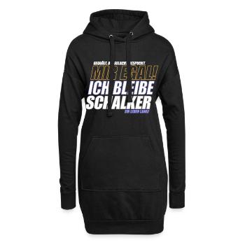 Mir Egal ich bleibe Schalker | Schalke Geschenk - Hoodie-Kleid - Schwarz - Vorne