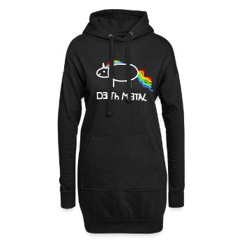 Death Metal Licorne Musique - Sweat-shirt à capuche long Femme - noir - Devant