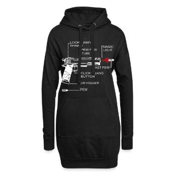Schützenverein - Hoodie-Kleid - Schwarz - Vorne
