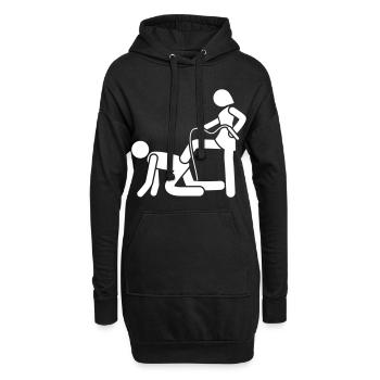 Ehepaar Brautpaar Peitsche Hochzeit - Hoodie-Kleid - Schwarz - Vorne