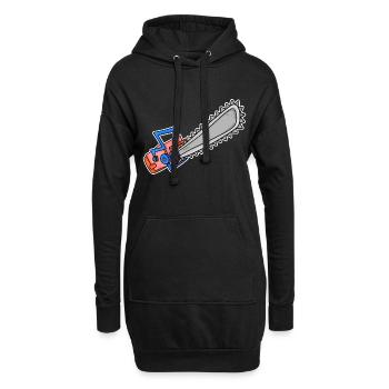 Tronçonneuse - Sweat-shirt à capuche long Femme - noir - Devant