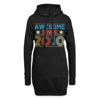 Awesome seit 2010 - Hoodie-Kleid - Schwarz - Vorne