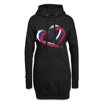 Slowakei - Hoodie-Kleid - Schwarz - Vorne