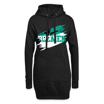 Le pouvoir de Brême football - Sweat-shirt à capuche long Femme - noir - Devant