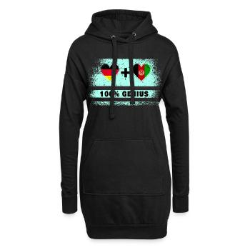 Allemagne et Afghanistan Genial / Cadeau - Sweat-shirt à capuche long Femme - noir - Devant