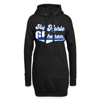Auf Kohle geboren | Gelsenkirchen Ruhrpott - Hoodie-Kleid - Schwarz - Vorne