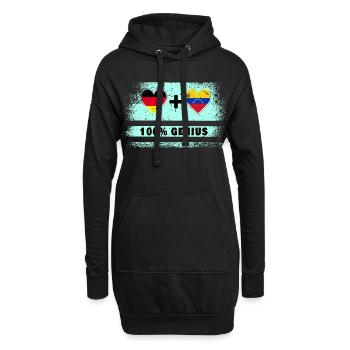 Allemagne et Venezuela Genial / Cadeau - Sweat-shirt à capuche long Femme - noir - Devant