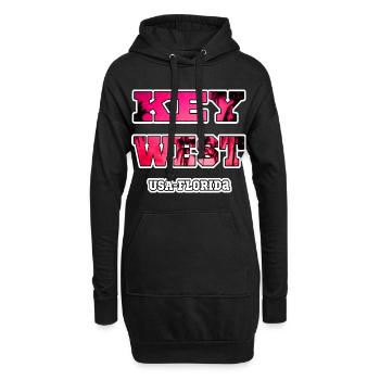 Key West Florida Palmen Urlaub souvenir Erinnerung - Hoodie-Kleid - Schwarz - Vorne