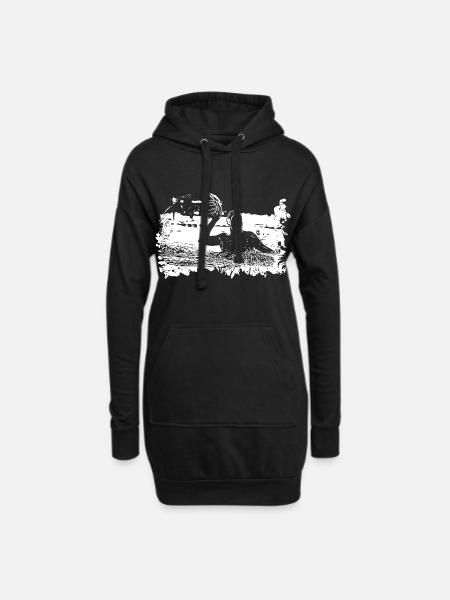 Wasserballer - Hoodie-Kleid - Schwarz