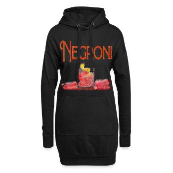 Negroni Cocktails - Hoodie-Kleid - Schwarz - Vorne