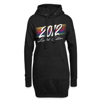 2012 Geburtsjahr Geburtstag Jahrgang Baujahr - Hoodie-Kleid - Schwarz - Vorne