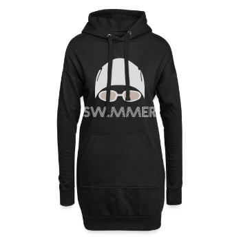 Swimmer - Hoodie Dress - black - Front