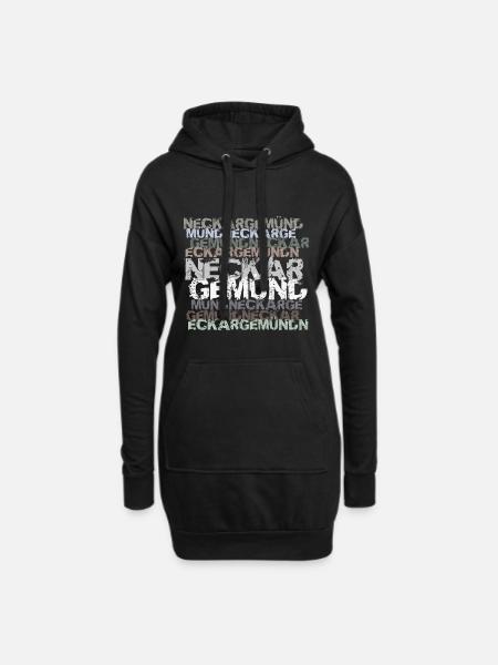 Neckargemünd - Hoodie-Kleid - Schwarz