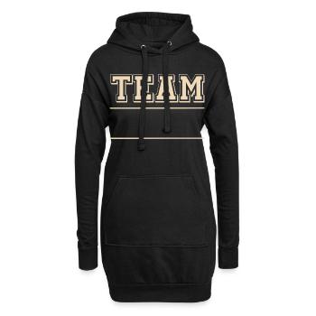 Équipe - Sweat-shirt à capuche long Femme - noir - Devant