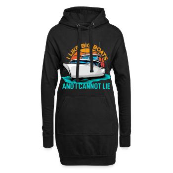 J’aime les gros bateaux et je ne peux pas mentir - Sweat-shirt à capuche long Femme - noir - Devant
