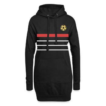 Frankreich Fußball - Retro - Hoodie-Kleid - Schwarz - Vorne