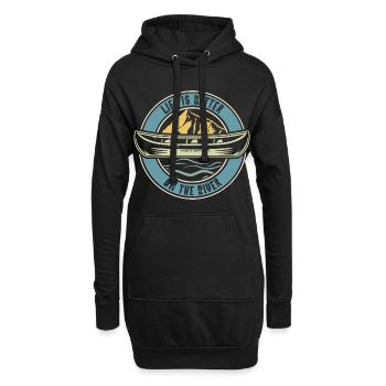 Kanu Kanufahrer Kanufahren - Hoodie-Kleid - Schwarz - Vorne