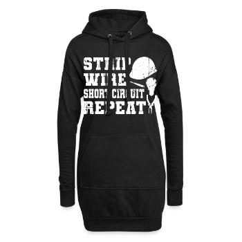 Devis d’ingénieur électricien - Sweat-shirt à capuche long Femme - noir - Devant