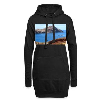 Affiche Madère Portugal - Sweat-shirt à capuche long Femme - noir - Devant