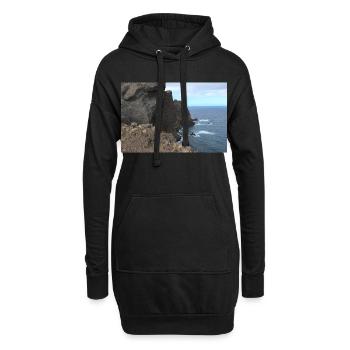 Affiche Madère Portugal - Sweat-shirt à capuche long Femme - noir - Devant