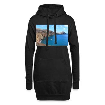 Affiche Madère Portugal - Sweat-shirt à capuche long Femme - noir - Devant