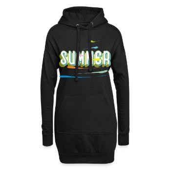 Sommer - Hoodie-Kleid - Schwarz - Vorne