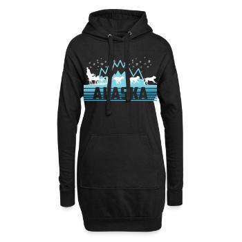Alaska - Hoodie-Kleid - Schwarz - Vorne